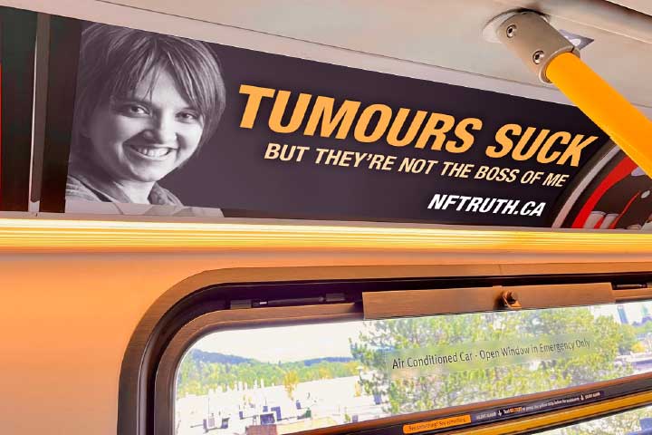 Awareness ad on Vancouver Skytrain